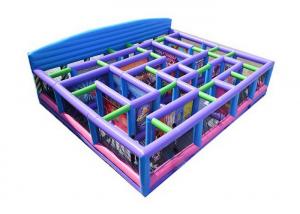 China Durable 0.55mm PVC Inflatable Sports Games Funny Maze With Blower For 10 - 12 People wholesale
