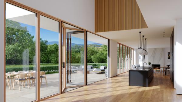 Folding Door Energy Saving Aluminum Door Terrace Partition Door Soundproof