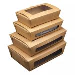 Square Custom Paper Box Printed Disposable Food Grade Salad Packaging With