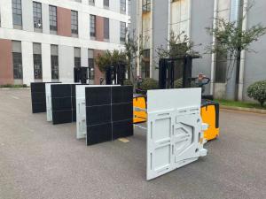 China Protection Arm Electric Pallet Forklift Capacity 450 KG Counter Balance Forklift wholesale