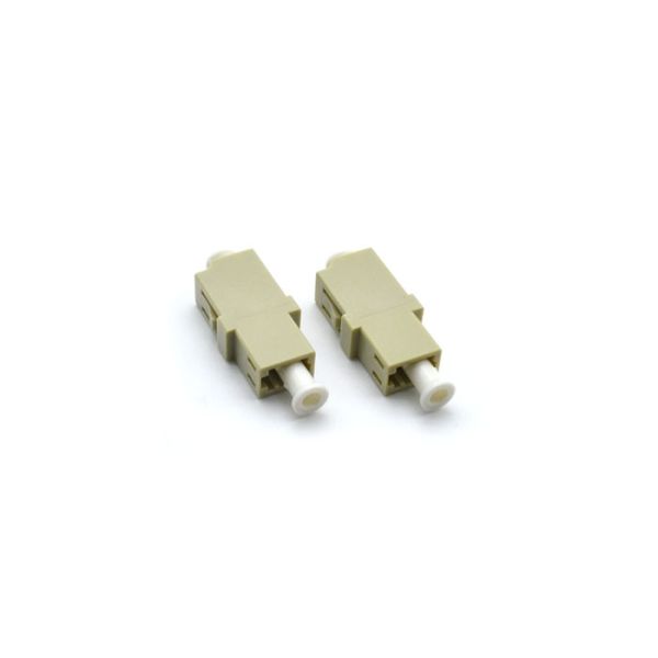 No - Ear LC Fiber Optic Adapter MM SX Simplex Grey Ceramic Sleeve For FTTH