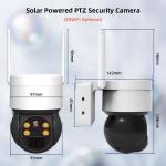 3MP 6W 4G PTZ Camera Built In Battery Siren IP65 4G Solar Security Camera