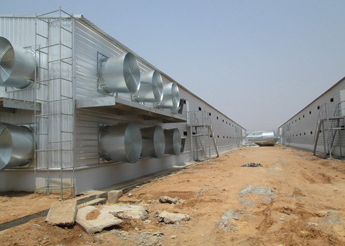Agricultural 1.1kw Galvanized Ventilation Exhaust Fan 6 Blades Cone Type