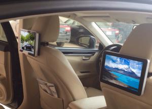 China 10.1 Inch HD Dual Core Taxi Digital Signage , Car Headrest Digital Advertising Screens wholesale