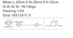 Blue Color 18 sheets metal adjsutbale 2 holes paper puncher with Ruler