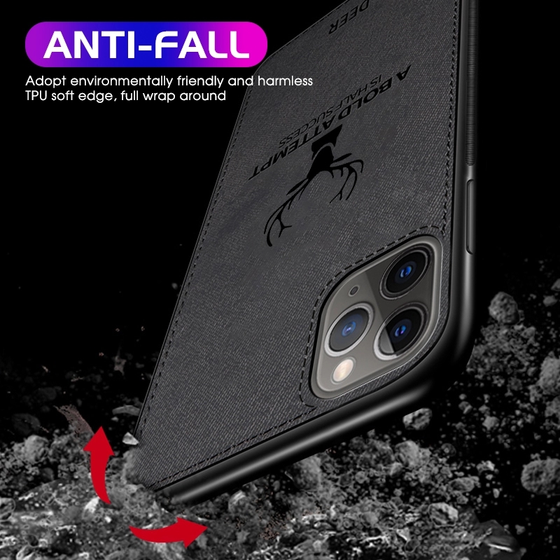 BROWN PU Elk Leather Phone Case Cover For IPhone HUAWEI SAMSUNG Scratch-proof Function