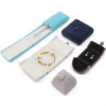 Multi Color Velvet Necklace And Earring Box Clamshell Shaped Jewelry Case