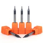 Solid Carbide 2 Flute Ball Nose End Mill 1mm HRC 50 For Steel Cnc Cutting Tools