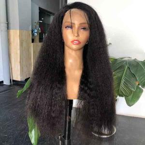 China 12A Kinky Straight 13x6 HD Lace Wig Frontal Human Hair Customized wholesale
