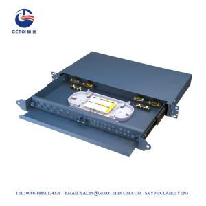 China CATV 24 Port FC ST Fiber Optic Patch Panel Cold Rolled Plate wholesale