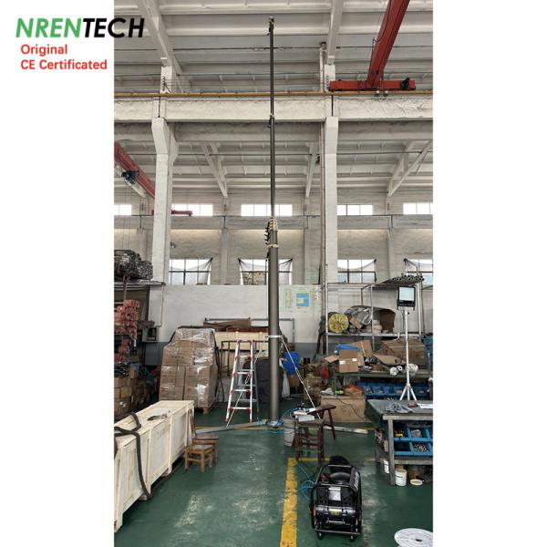 20m lockable pneumatic telescopic mast 30kg payloads-3.7m closed height-for