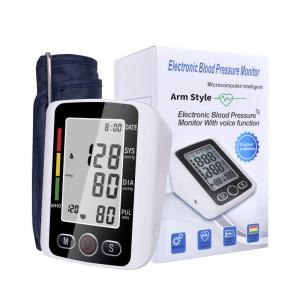 China White Electronic Home Blood Pressure Device With Voice Function One Touch Measurement wholesale