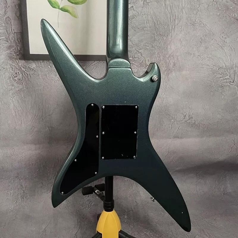 Custom B.C. Rich Chuck Shuldiner Stealth Blue Electric Guitar Open Pickups FR Bridge