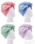 Custom Wholesale Fast Dry Absorbent Wrapped Twist Microfiber Hair Turban Towel