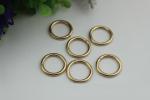 Factory custom small simple light gold round wire iron buckle 15 mm