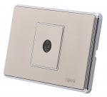 Glossy champagne TV Wall Plate Socket F Head Digital TV Connector Silver Plate