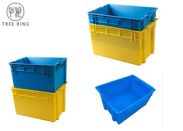 Aquaculture Collapsible Plastic Crate ，Plastic Fish Bins With Solid Base And