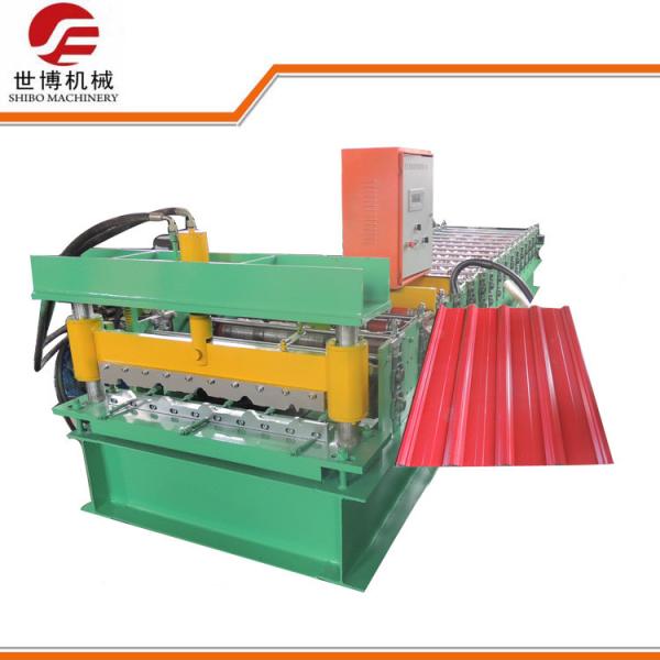 Quality High Speed 18m / Min Roofing Sheet Making Machine With Hydraulic Cutting Machine for sale