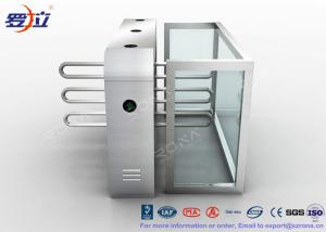 China Fingerprint Reader Waist Height Turnstiles Stainless Steel Turnstyle Gate For Access Control wholesale