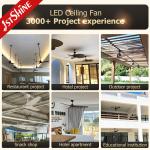 Flush Mount 24 inch Bedroom Ceiling Fan Light Reversible DC Motor