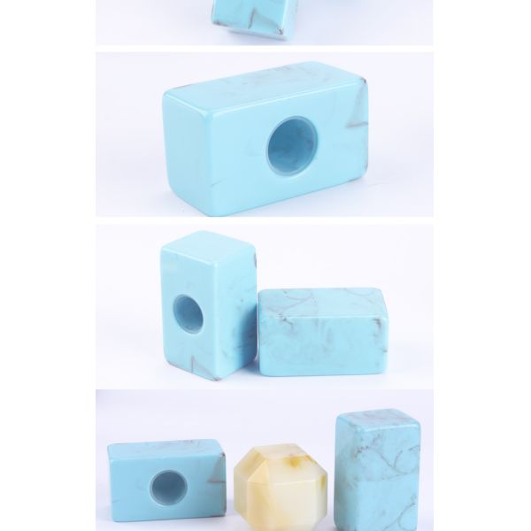 Blue Luxury Marble Perfume Bottle Cap 70g Custom Logo