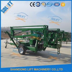 China Portable Electric Mobile Tow Behind Boom Lift , 10M Tow Behind Cherry Picker wholesale