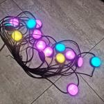 Tuya APP RGBIC Outdoor Lawn Lights Strings Plug 15 Bulbs Wifi