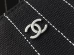 Large Custom Branded Bags Cotton Calfskin Chanel 2.55 Handbag Metalblack And