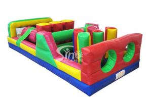 China 9m Long Kids Energy Challenge Inflatable Obstacle Course Pvc Tarpaulin From Sino Inflatables wholesale