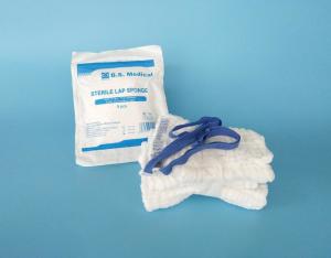 China Surgical Medical Sterile Gauze Lap Sponges With Blue Cotton Loop wholesale