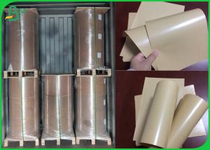 China 100% Waterproof 50gr 60gr 70gr PE Coated Brown Kraft Paper For Food Packaging wholesale