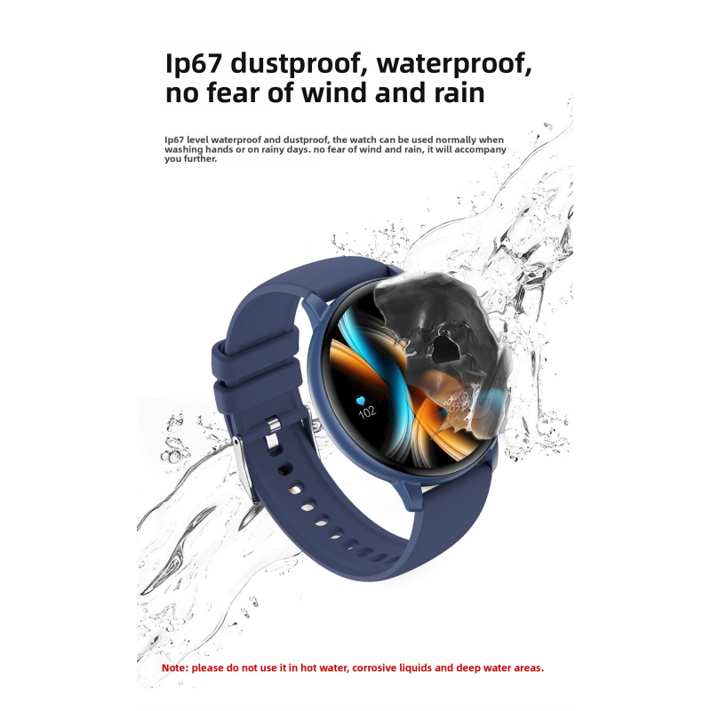 The smartwatch T6 is thin, light, fashionable, Bluetooth call, multi-functional sports watch, and a health monitoring voice assistant