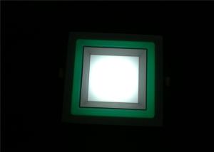 China Two Color 18W + 6W Coloured LED Downlights Recessed Square Ceiling White + Green wholesale