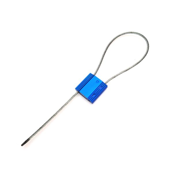 Galvanized Steel Wire Cable Security Seals 26*26mm Markable Area Laser Printed