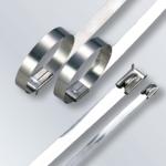 Self Locking Coated Stainless Steel Cable Ties Fire Resistance 4.8x600mm