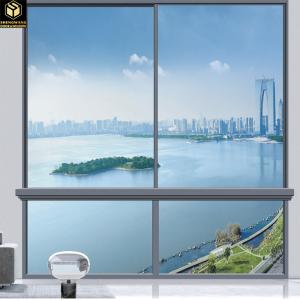 China Powder Coated Aluminum Sliding Swing Window Black Slide Up Aluminum Window wholesale