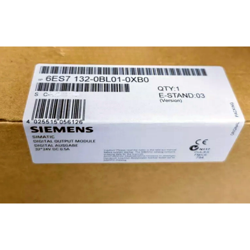 SIEMENS 6ES7132-0BL01-0XB0 SIMATIC S5/S7, ELECTRONIC MODULE DIGITAL, FOR ET 200B, W=235MM, 32DO, 24V DC, 0.5A