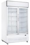 1010L upright double door no frost fan cooling display beverage cooler/glass
