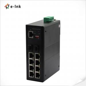 China 24vdc Ethernet Industrial 8 Port Gigabit Switch 8x10/100/1000M RJ45 + 2x100/1000M SFP on sale