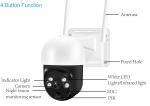 Tuya Wifi Solar Battery Camera Security 4G PTZ Camera For Homeyard Indoor