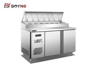 China 0.3m3 Salad Prep Table Refrigerator , 3 Pan Commercial Undercounter Refrigerator wholesale