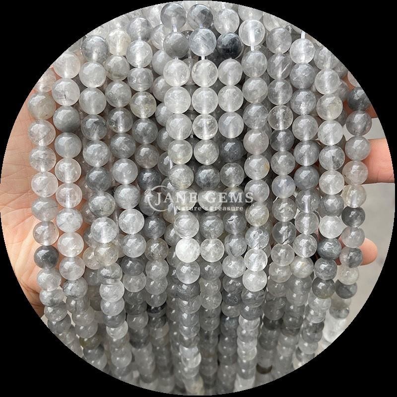 Round Beads in Assorted Colors Natural Rose Quartz Golden Rutilated Quartz for DIY Jewelry