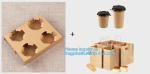 Manufacturer Disposable Take Away Free Samples 4 Paper Cup Holder Tray Carrier