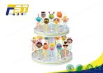 Round Cardboard Cake Display 3 Layers 100% Recycling For Wedding Birthday
