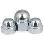 Direct Supply DIN1587 Hex Domed Cap Nuts in Nickel Galvanized White Blue Zinc
