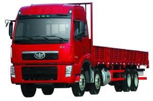 China FAW J5P 8X4 Heavy Cargo Truck For Industrial Transport Carriage Red Color wholesale