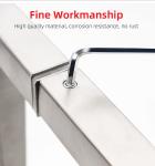 Polished Chrome Finish Stainless Steel Square Pivot Glass Door Handle with and