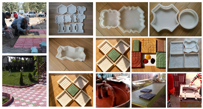 Precast Rubber Interlock Plastic Paver Mould ISO9001 Listed