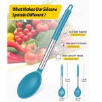 Large silicone cooking spoon, non-stick solid baking spoon,kitchenware