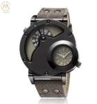 Creative Design Quartz Watch With Durable Denim Leather Strap For Teenagers